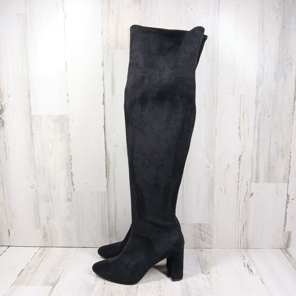 NEW Jeffrey Campbell Parisah Black Over the Knee Boots #1193 - Picture 2 of 11